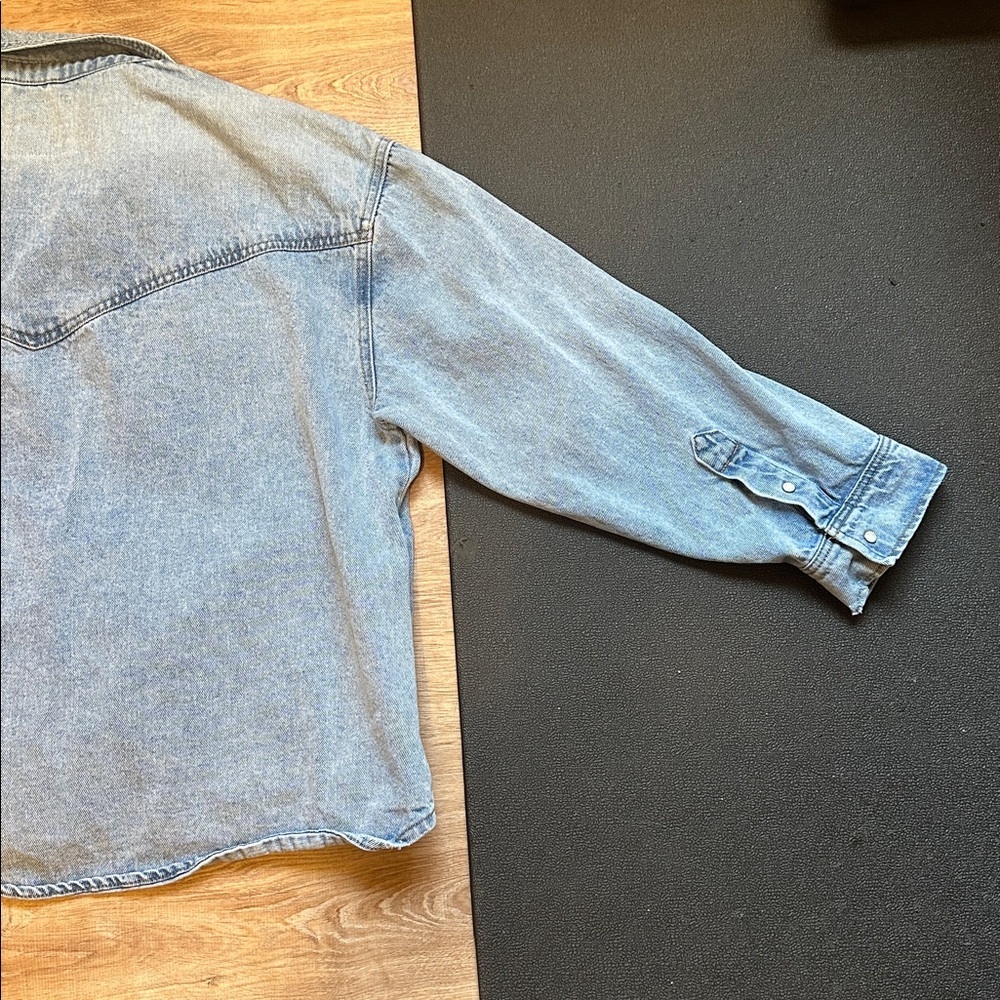 Kensie Light Blue Denim Shirt - Picture 8 of 8